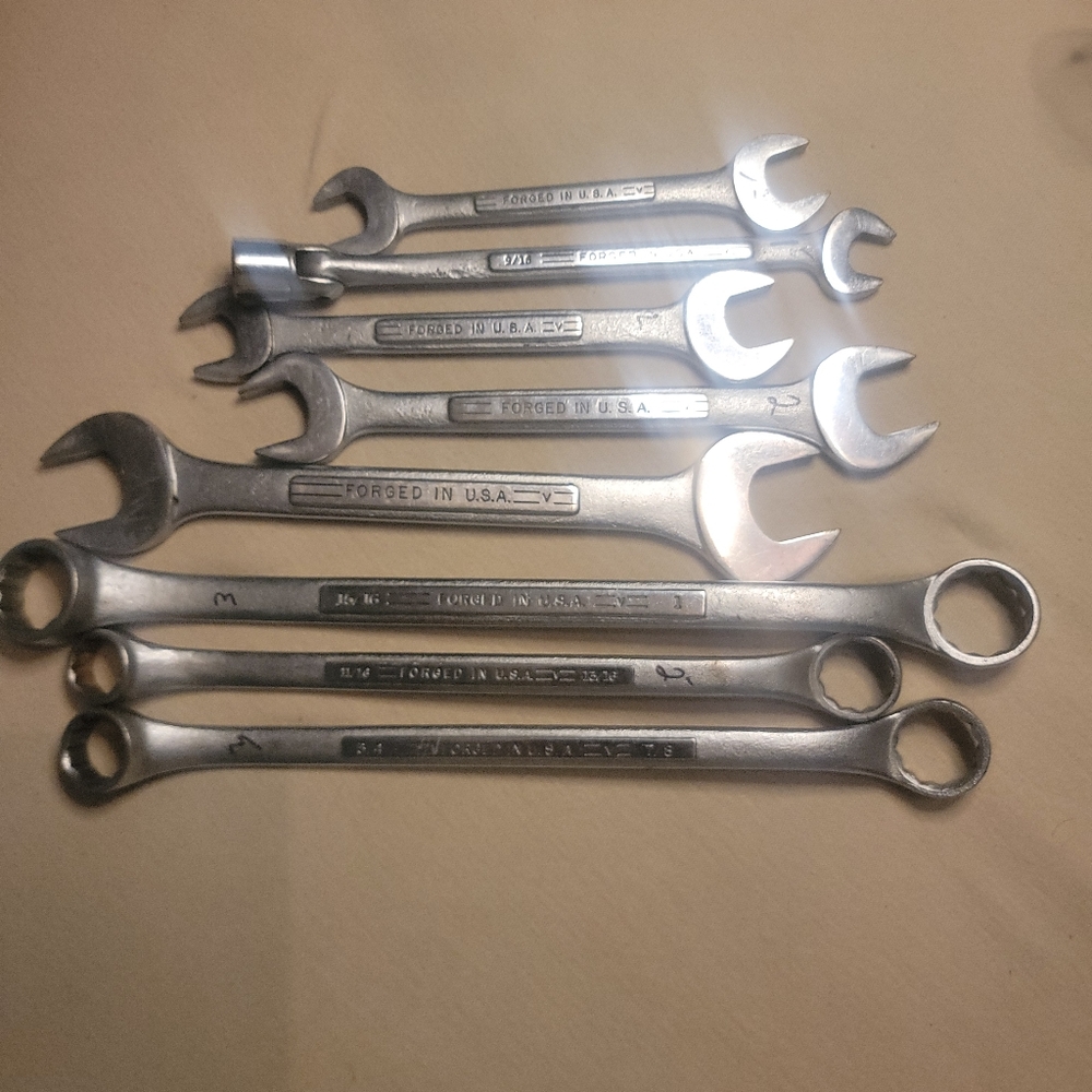 Lot of Vintage Craftsman V Series Wrenches – Forged USA